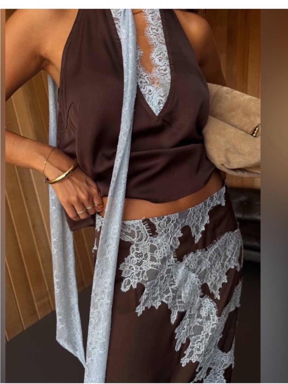 NWT Never Fully Dress Chocolate Melanie Skirt in Brown - Picture 12 of 12